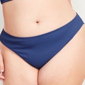 3/$45 OLD NAVY Low-Rise Classic Rib-Knit bikini bottoms dark blue size:XXL BNWT